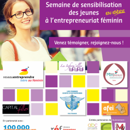Affiche Semaine de l'entrepreneuriat féminin 2016